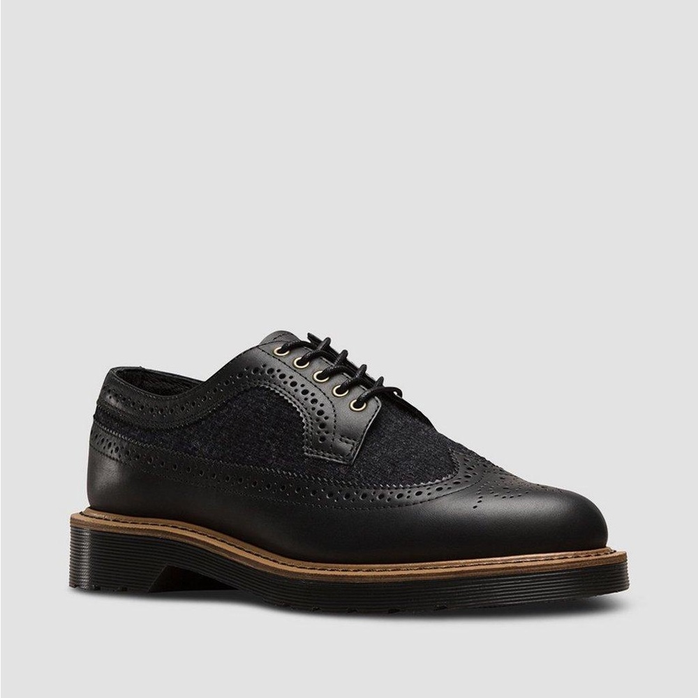 Dr. Martens Temperley 3989 Black Wingtip Oxfords Shoes US 10‎ B61
